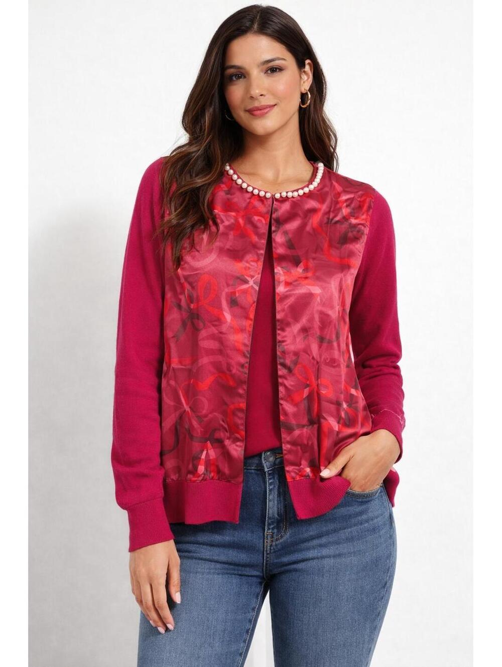 NWT C Wonder by Christian Siriano Women’s Pink Satin Front Cardigan Size Medium